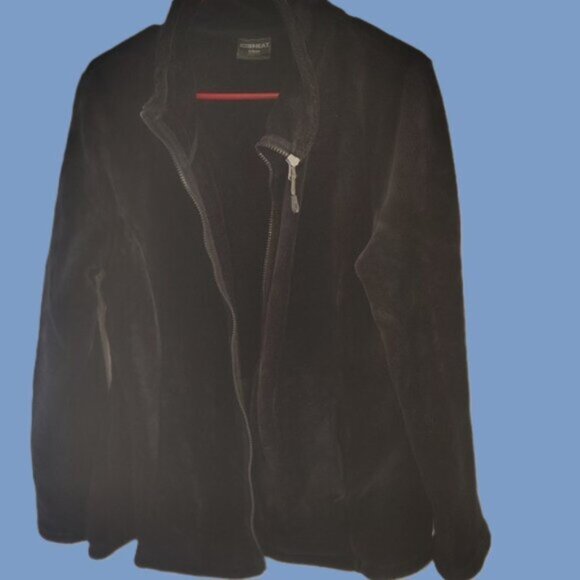 Faux Fur Black Women's zip up jacket size xL made by 32 Heat easy versatile - Picture 4 of 4